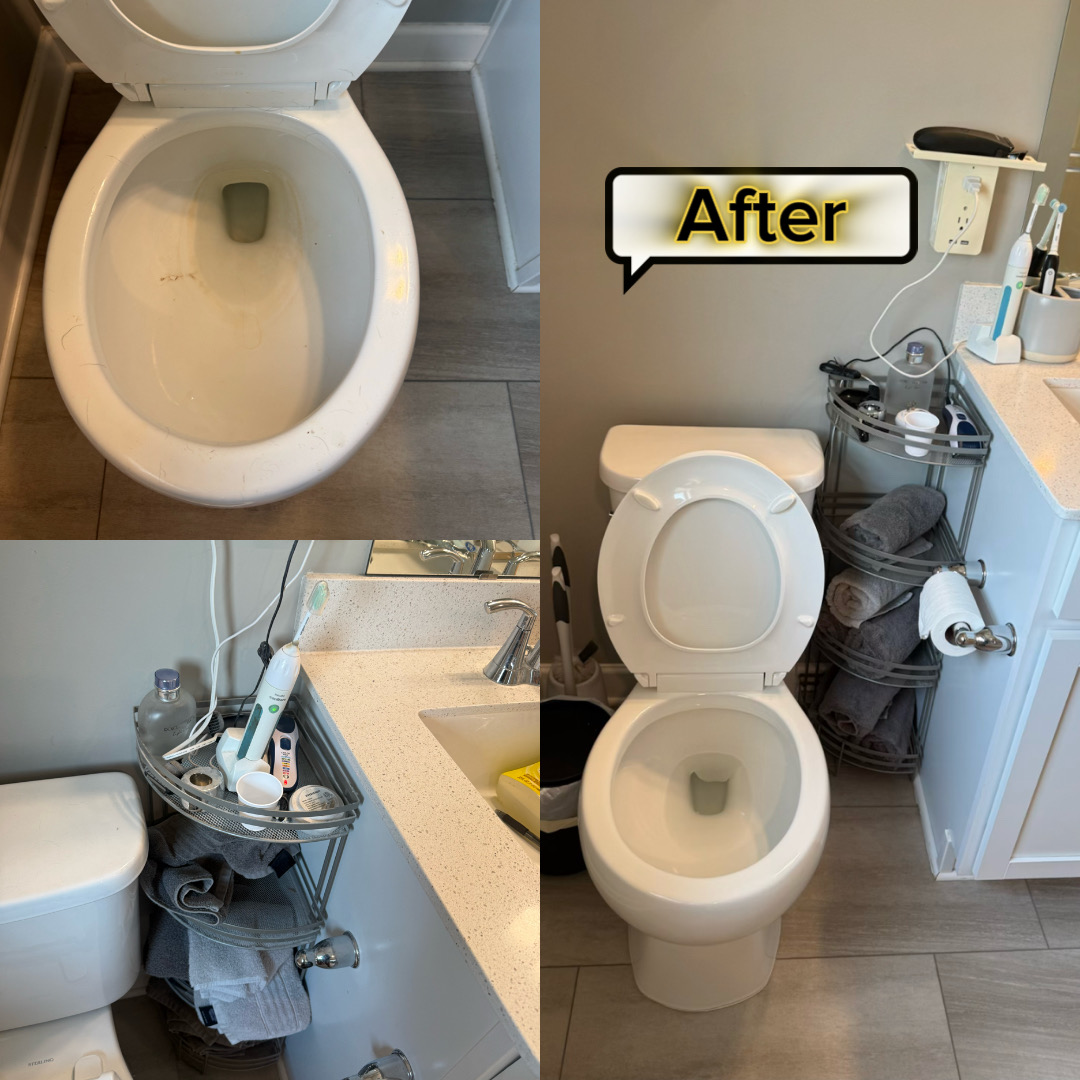 Bathroom Before & After — Cleaning by M3 Legacy Services